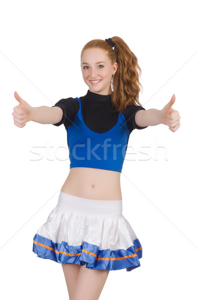 Cheerleader isolated on the white background Stock photo © Elnur
