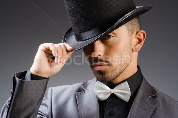 Om pălărie epocă muncă student fundal Imagine de stoc © Elnur