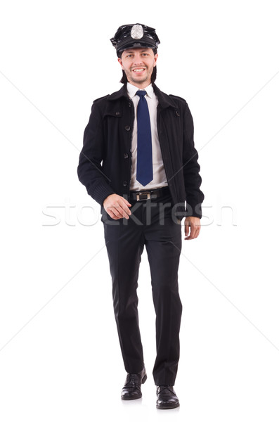Police officer isolated on white Stock photo © Elnur
