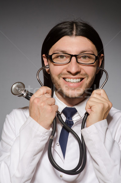 Young doctor with stethoscope in medical concept Stock photo © Elnur