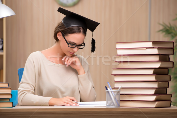 The young student preparing for university exams Stock photo © Elnur