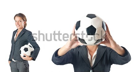 Fiatal apáca vallásos futball szépség labda Stock fotó © Elnur