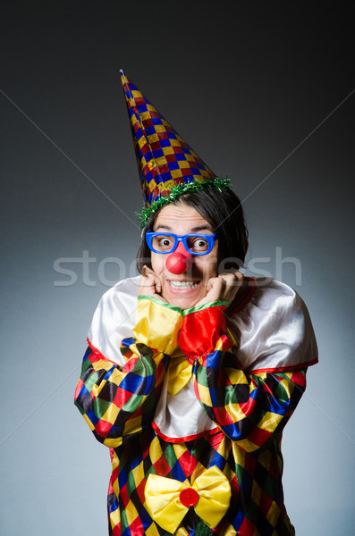 Funny clown against dark background Stock photo © Elnur