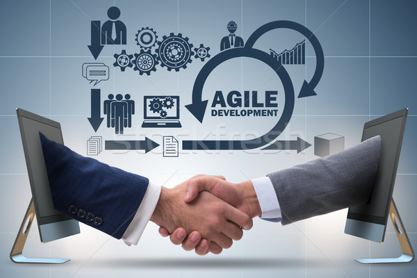 Agile software sviluppo business mano riunione Foto d'archivio © Elnur