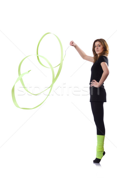Fiatal tornász testmozgás fehér nő test Stock fotó © Elnur