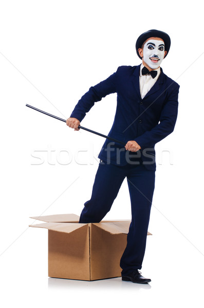 Man with cane in the box Stock photo © Elnur
