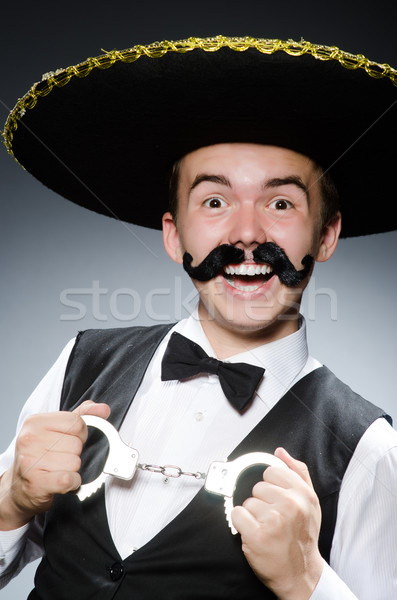 Stock photo: Funny mexican with sombrero in concept