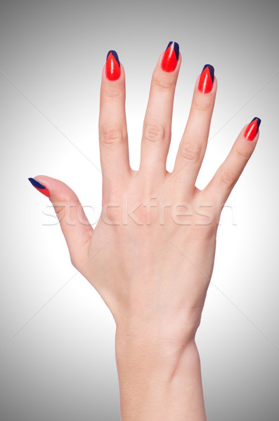 Nail art concept with hands on white Stock photo © Elnur