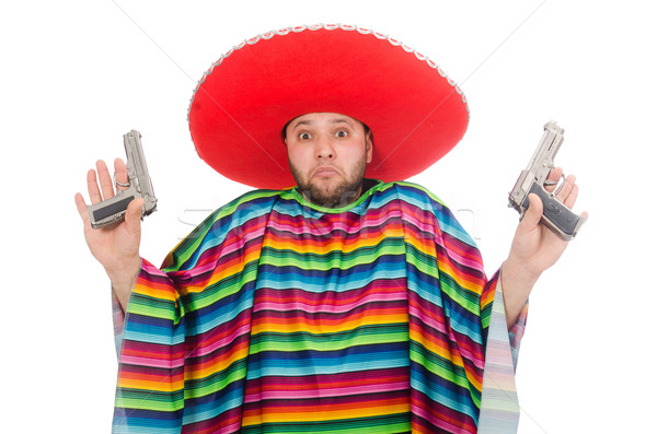 Divertente mexican pistola isolato bianco Foto d'archivio © Elnur