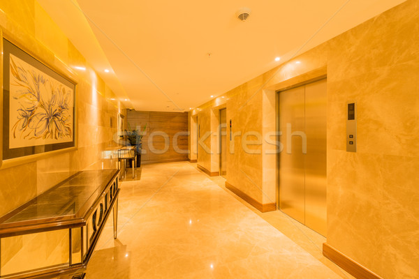 Hotel Lobby modernen Design Haus Licht Stock foto © Elnur