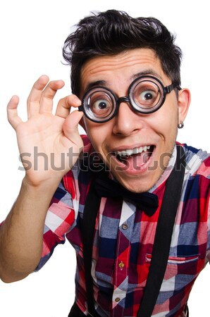 Funny convict isolated on the white Stock photo © Elnur
