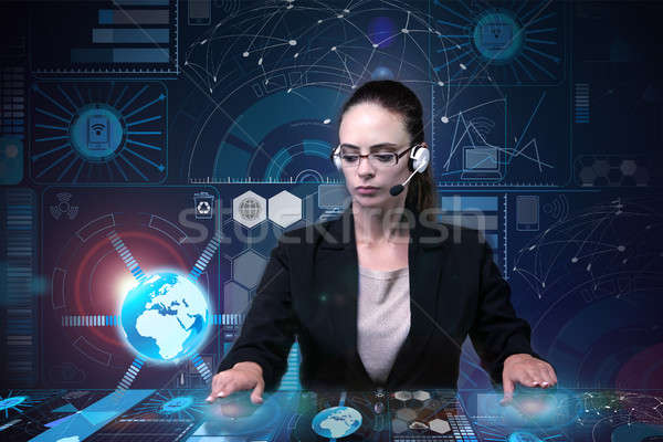 The businesswoman in data mining concept Stock photo © Elnur