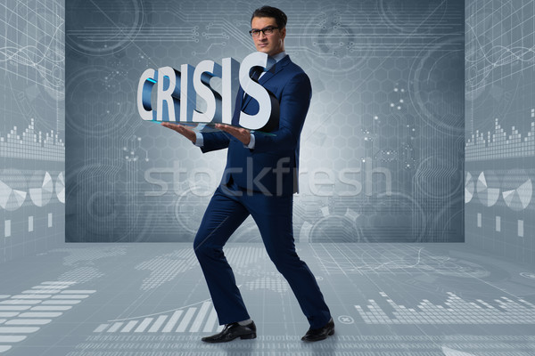 Businessman in crisis business concept Stock photo © Elnur