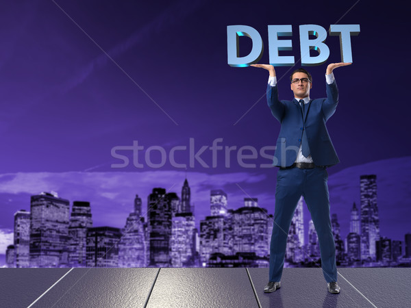 Businessman in debt business concept Stock photo © Elnur