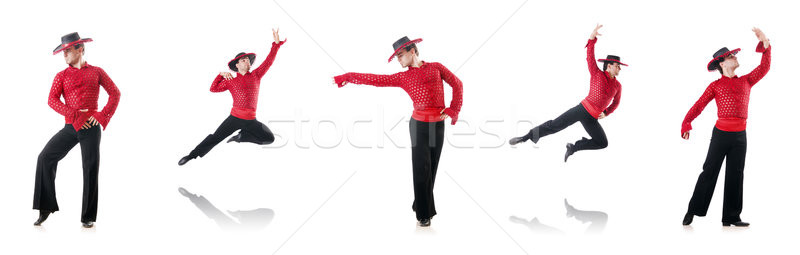 Man dancing spanish dances on white Stock photo © Elnur