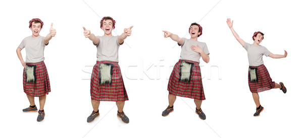 Funny scotsman isolated on white Stock photo © Elnur