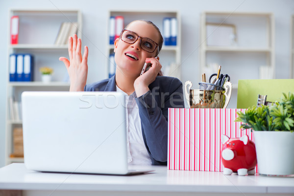 Businesswoman resigning from her job Stock photo © Elnur
