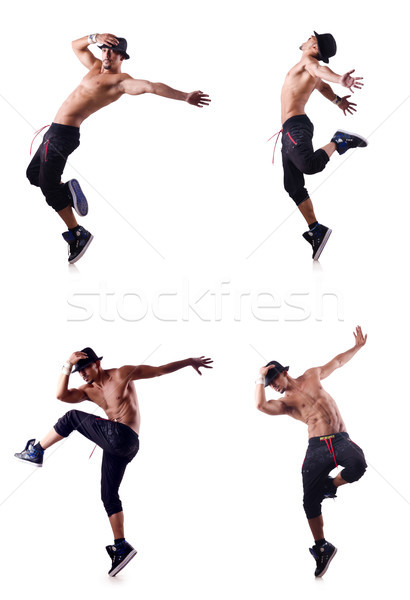 Ripped dancer isolated on the white Stock photo © Elnur