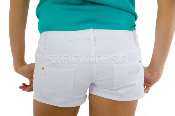 Pantalon isolé blanche modèle fond jeans Photo stock © Elnur