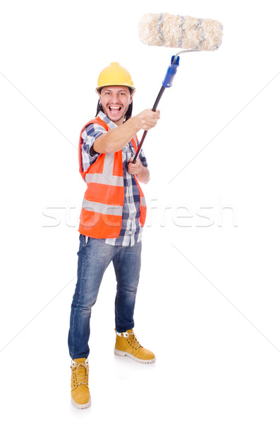 Painter isolated on the white background Stock photo © Elnur