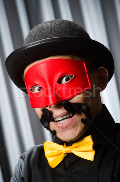 Grappig masker achtergrond veiligheid zakenman Stockfoto © Elnur