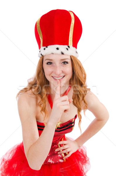 Red hair girl in carnival costume isolated on white Stock photo © Elnur