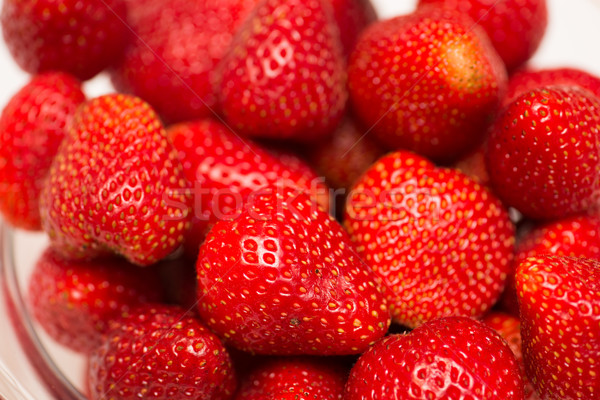 Erdbeeren Display Essen Hintergrund Feld Früchte Stock foto © Elnur