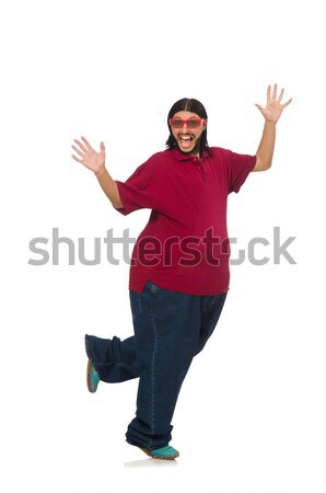 Stock photo: Overweight man isolated on the white