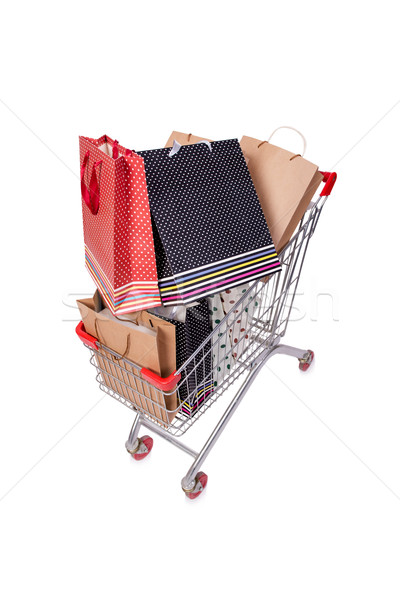 Shopping cart trolley isolated on the white background Stock photo © Elnur