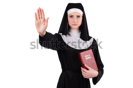 The religious nun in religion concept against dark background Stock photo © Elnur