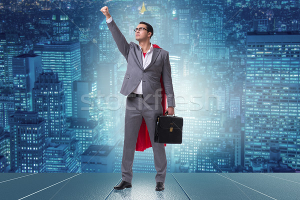 The businessman in superhero concept with red cover Stock photo © Elnur