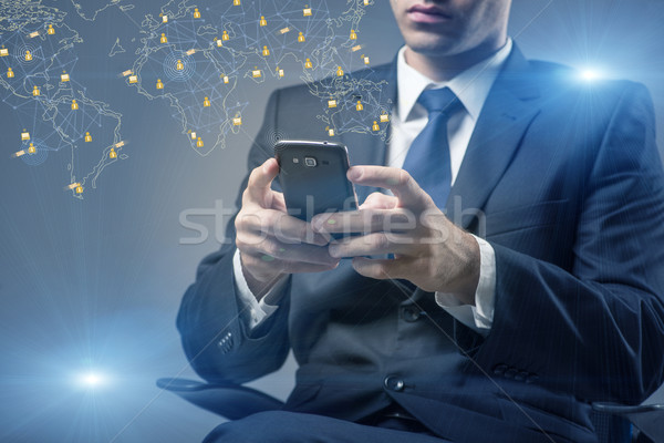 Social networks and online interactions concept Stock photo © Elnur