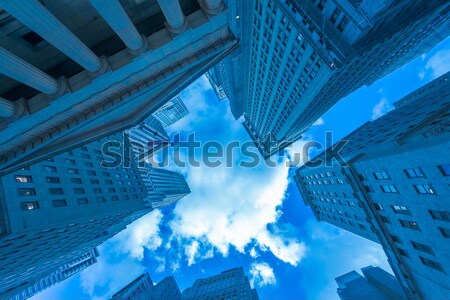 The new york skyscrapers vew from street level Stock photo © Elnur