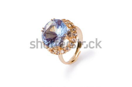 Gioielli anello isolato bianco catena diamante Foto d'archivio © Elnur