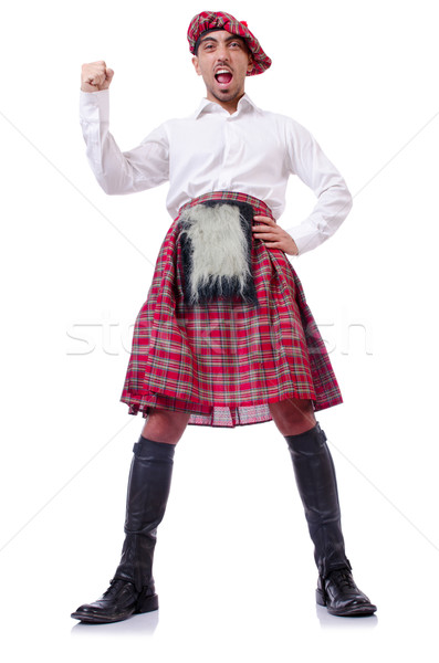 Scottish traditions concept with person wearing kilt Stock photo © Elnur