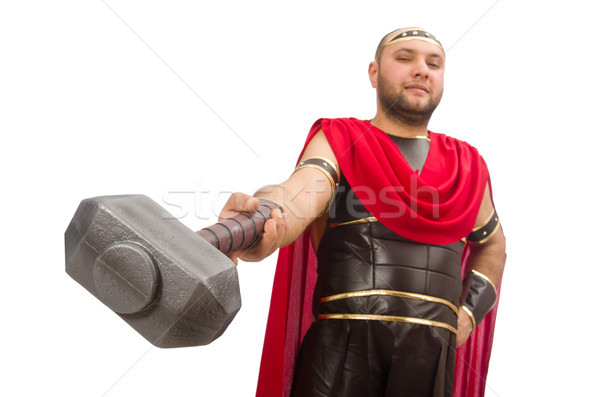 Gladiator with hammer isolated on white Stock photo © Elnur