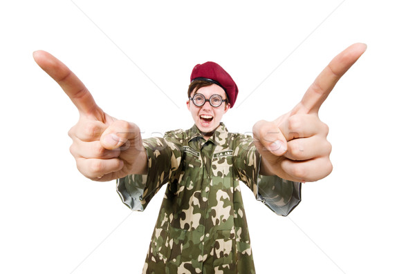 Komik asker askeri adam arka plan savaş Stok fotoğraf © Elnur