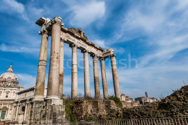 ören eski roma yaz gün gökyüzü Stok fotoğraf © Elnur