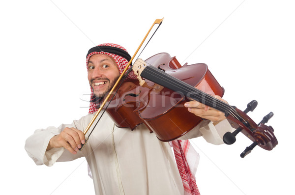Emiraty człowiek gry instrument muzyczny sztuki koncertu Zdjęcia stock © Elnur