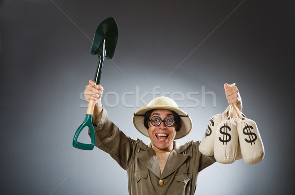 Man wearing safari hat in funny concept Stock photo © Elnur