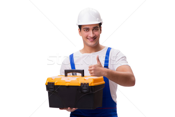 Repairman with toolbox isolated on white Stock photo © Elnur