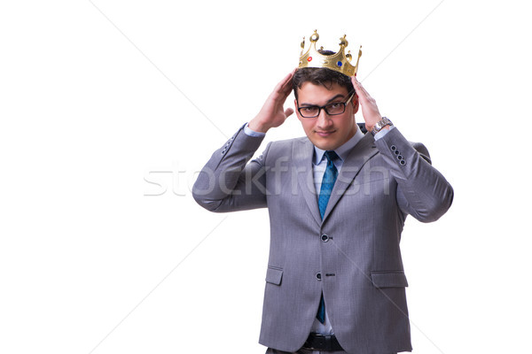 King businessman isolated on white background Stock photo © Elnur