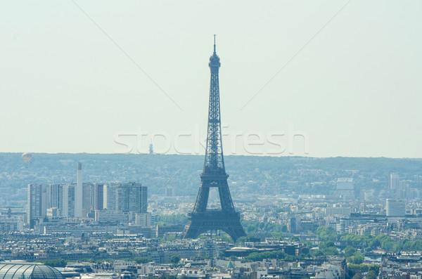 Ufuk çizgisi Paris parlak yaz gün gökyüzü Stok fotoğraf © Elnur