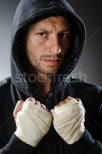 Arts martiaux lutteur formation main fitness boîte [[stock_photo]] © Elnur