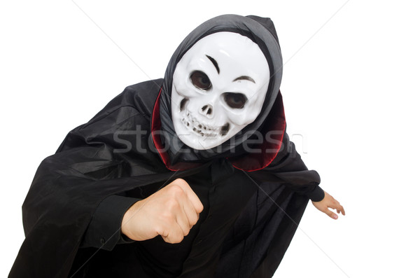 Homme horreur costume masque isolé homme blanc [[stock_photo]] © Elnur