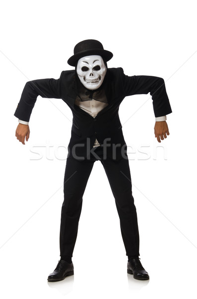 Man with scary mask isolated on white Stock photo © Elnur