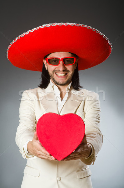 Person wearing sombrero hat in funny concept Stock photo © Elnur