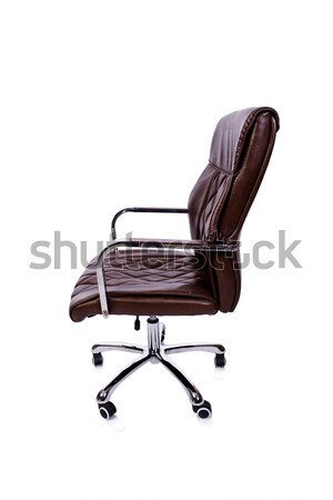 Rosolare pelle sedia da ufficio isolato bianco ufficio Foto d'archivio © Elnur