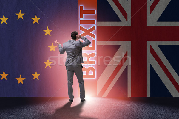 Businessman in Brexit concept - UK leaving EU Stock photo © Elnur