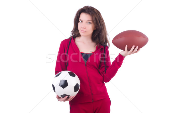 Woman in red costume in sports sporting concept Stock photo © Elnur